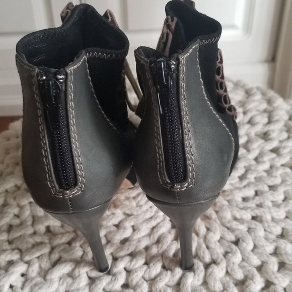 Betsey Johnson Leather & Nylon Booties - Picture 3 of 6